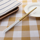 6 Pair Household Chopsticks Stainless Steel Tableware Durable Square Cutlery