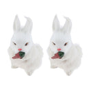 2PCS Realistic Mini Bunnies Lifelike Rabbits Plush Furry Animal Furry Decoration