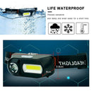 6 Modes LED Headlamp Rechargeable Headlight Flashlight COB USB Head Light Torch