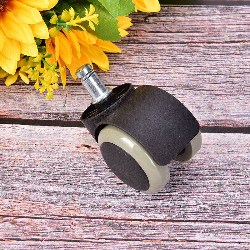 Soft PU Casters Wheels For Office Chair Hardwood Heavy Duty Replacement Set FT