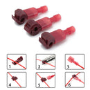 10/30 Red Lock Splice Wire Connector Terminal Crimp Clip Car Wiring Cable