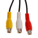 1PC 3 RCA Male Jack to 6 RCA Female Splitter Audio  Plug Video AV Adapter Cable