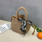 Retro Women Girls Hollow Straw Handbags Beach Handmade Woven Drawstring Totes