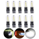 10Pcs T10 License Light Bulbs 194 168 W5W COB Car LED CANBUS White La%!