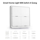 Wireless Touch Panel Work with Tuya Zigbee 4 Gang Smart Home Light Wifi Switch