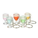 1XFake Wineglass Key Chain Keyring Creative Gift Decoration Lanyard Keychain LJ