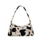 Women Cow Milk Handbag Female PU Leather Small Underarm Shoulder Tote Bags