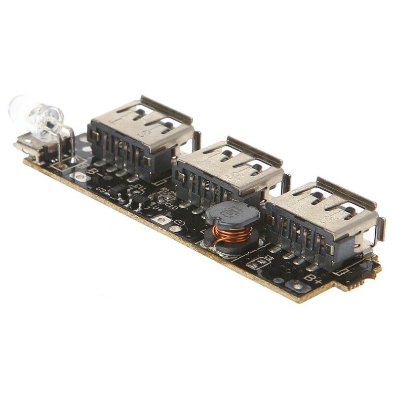 DIY 5V 2.1A 3 USB Power Bank Battery Charger Module Circuit Board Step Up Boost