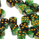 60 Pieces Acrylic Six Sided Spot Dices with Iron Box Set for Dungeons and