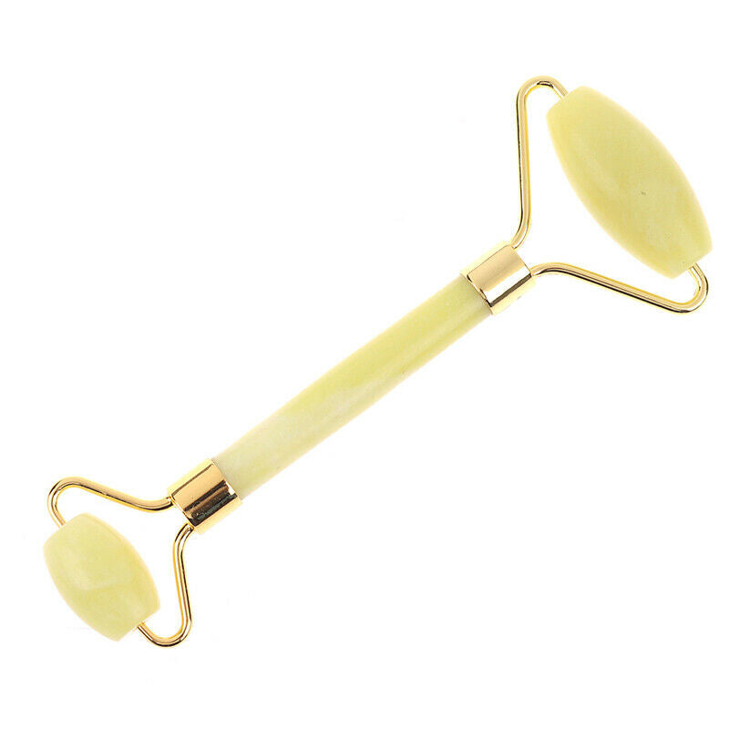 1PC Yellow Roller Natural Facial Care Tools Jade Face Massage Roller Beauty T BX