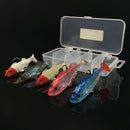 Single-Tailed Lead Bait Multi-Color Lure Set Simulation Soft-Fish Lure 5Pc LM1E5