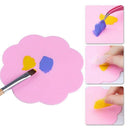 Nail Silicone Mixing Paint Palette Mat Foldable Washable Nail Art Stamping  O1T8