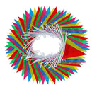 125 Feet Multicolor Nylon Pennant Banners With 100 e Flags For Indoor Outdo B3O4