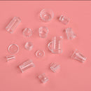 15pcs/Set Mini Transparent Drink Cups Dish Plate Tableware Miniatu HgTEUS