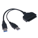 7+15pin SATA to USB 3.0 Drive Converter Adapter Cable for 2.5inch HDD SSD