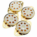 4PC 8 Pin Ceramic Socket Tube Top Vacuum Octal Value For KT88 EL34 6V6 6650 N1X2