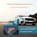 DIY Dog Special Shaped Diamond Painting Luminous Parking Phone Number Plate