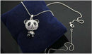 Luxury Shinning Crystal Rhinestone Necklace Panda Bear Sweater Pendant Gift