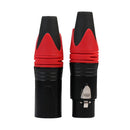 5 Pairs Red 3 Pin XLR Cable Connector Male and Female with PVC Housing and Metal