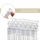 Wedding Wand Heart Tube Bubbles 60pcs Wedding Favours Table Decoration Part