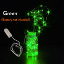 1M 10 LED Copper Wire String Fairy Light Battery Powered Green For Xmas ST325-05