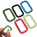 5x D-Ring Key Aluminum Carabiner Keyring Chain Snap Hook Clip Karabiner Camping