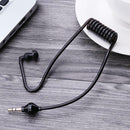 Monaural Headphone Air Tube Anti-radiation Earphone Stereo Headset Black