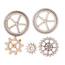 36pcs 20-36mm Wooden DIY Mixed Wheel Gear Blank Hollow Art Craft Home Decor