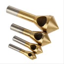 4pcs Titanium Coated Countersink Deburring Tool Set Metal Drill Bit Chamfer dsr#