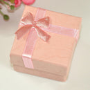1X Colorful Ring Earring Jewelry Display Xmas Gift Box Bowknot Square Case  SEAU