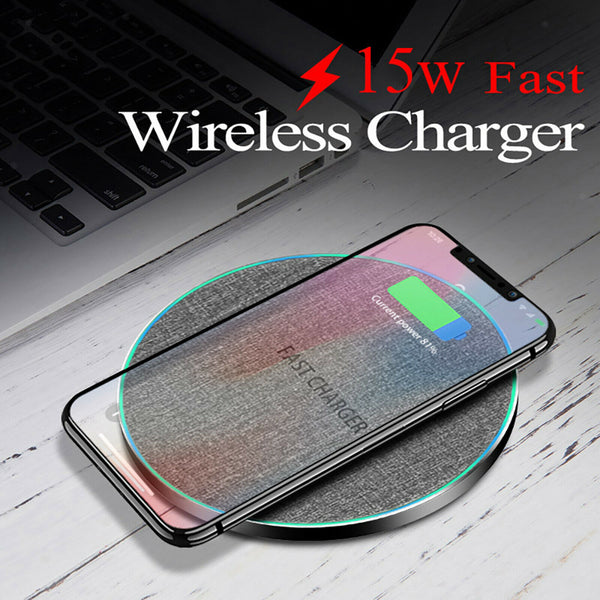 5W/7.5W/10W/15W Fast Wireless Charger,15W Wireless Charging Stand Compatible for