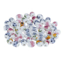 50x Loose Ceramic Spacer Beads Oval Charm for Jewelry Findings Mixed Color