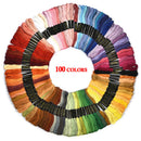 100 color Cross Stitch Threads Cotton Sewing Skeins Embroidery Thread DIY Sew Gw