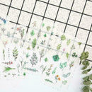 6pcs Natural Decorative Adhesive Stickers Diary Stationery DIY Scrapbooking X5G1