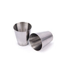 4X 30ml stainless steel outdoor camping mini cup mug drinking with serving  Z