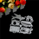 1set travel kit plane car Metal Cutting Dies Stencil DIY Scrapbook Decoration  J