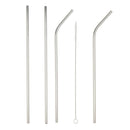 4pcs Stainless Steel Straws Drinking Straws For Tumblers Cold Beve 8''