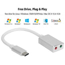 CableDeconn A0403 USB-C to 3.5mm AUX Stereo Mic 5.1 Channel Sound Card Cord