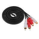 2 RCA Female Jack To 2 RCA Male Plug Splitter Audio Video Av Adapter Cable