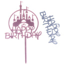 1PC Baking Cake Decor Acrylic Cake Topper Happy Party Birthday Cupcake Topper JR