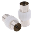 2pcs Female to Female Antennas TV Plug Jack RF Coaxial Adapter ZYB Kw