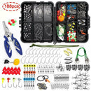188 pcs Fishing Accessories Kit Lure Pliers Jig Hooks with Tackle Box B2W5
