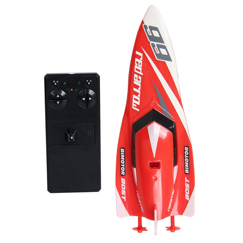 2.4G 4CH Remote Control RC Speed Boat RTR w/ Radio Controller Dual Propeller Red