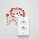 DIY Lion Diamond Painting Luminous Switch Stickers Outlet Wall Decals Decor