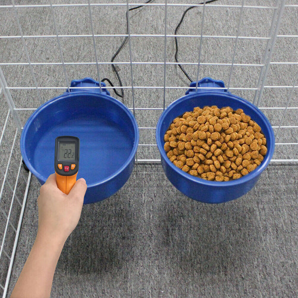 Winter Pet Dog Heating Bowl Constant Temperature Cage Hanging Water Basin  A#S
