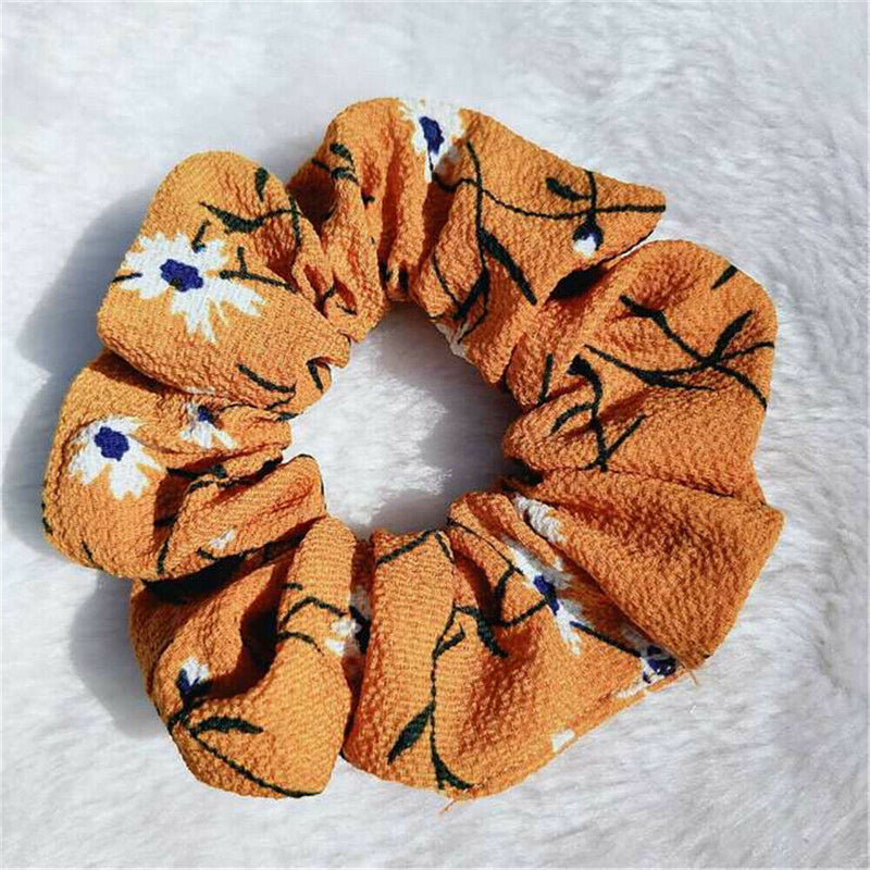 16pcs Hair Scrunchies Band Elastic Ties Big Floral Ponytail Holder Pack F. Women