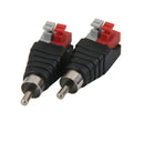 10x RCA Male Connector Cable Adapter Plug Press Type for CCTV Camera