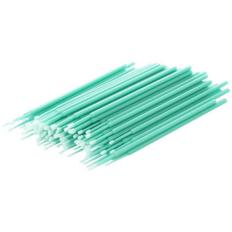 100 Pcs Disposable Swab Applicator Micro Brush Eyelashes Extension Mascara  M5H1