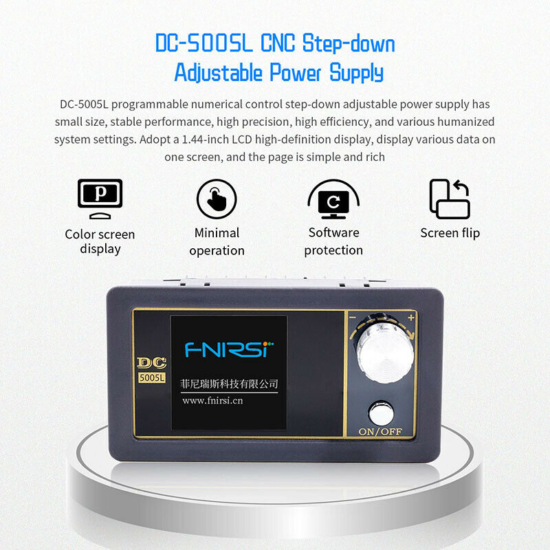 Digital Voltmeter Ammeter Programmable DP Power Supply module 50V 5AS Ew