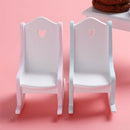 2Pieces Mini Wooden 1/12 Scale Miniatures Furniture Rocking Chair Crafts